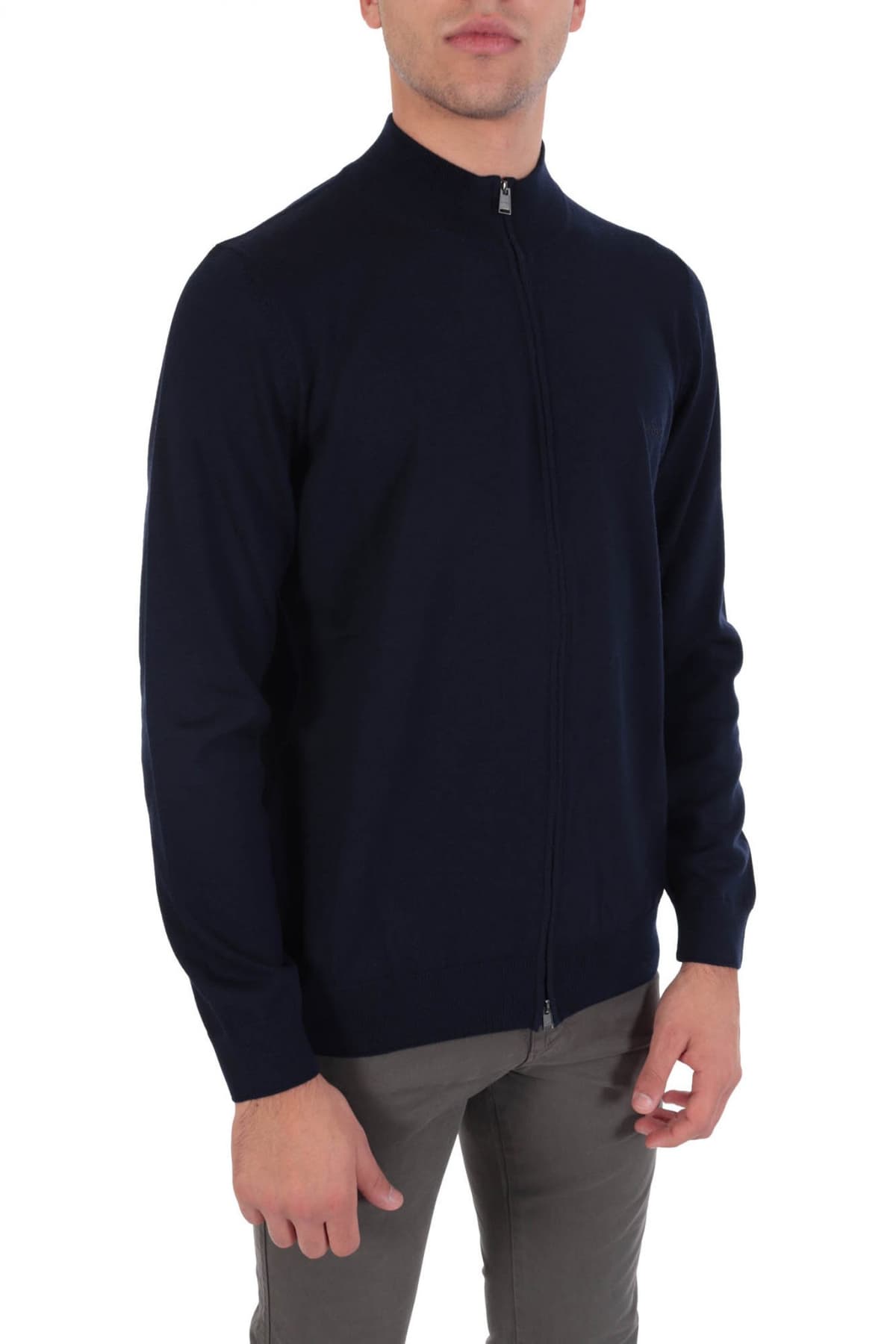 BOSS ΠΛΕΚΤΟ FULL ZIP BALONSO-L ΜΠΛΕ