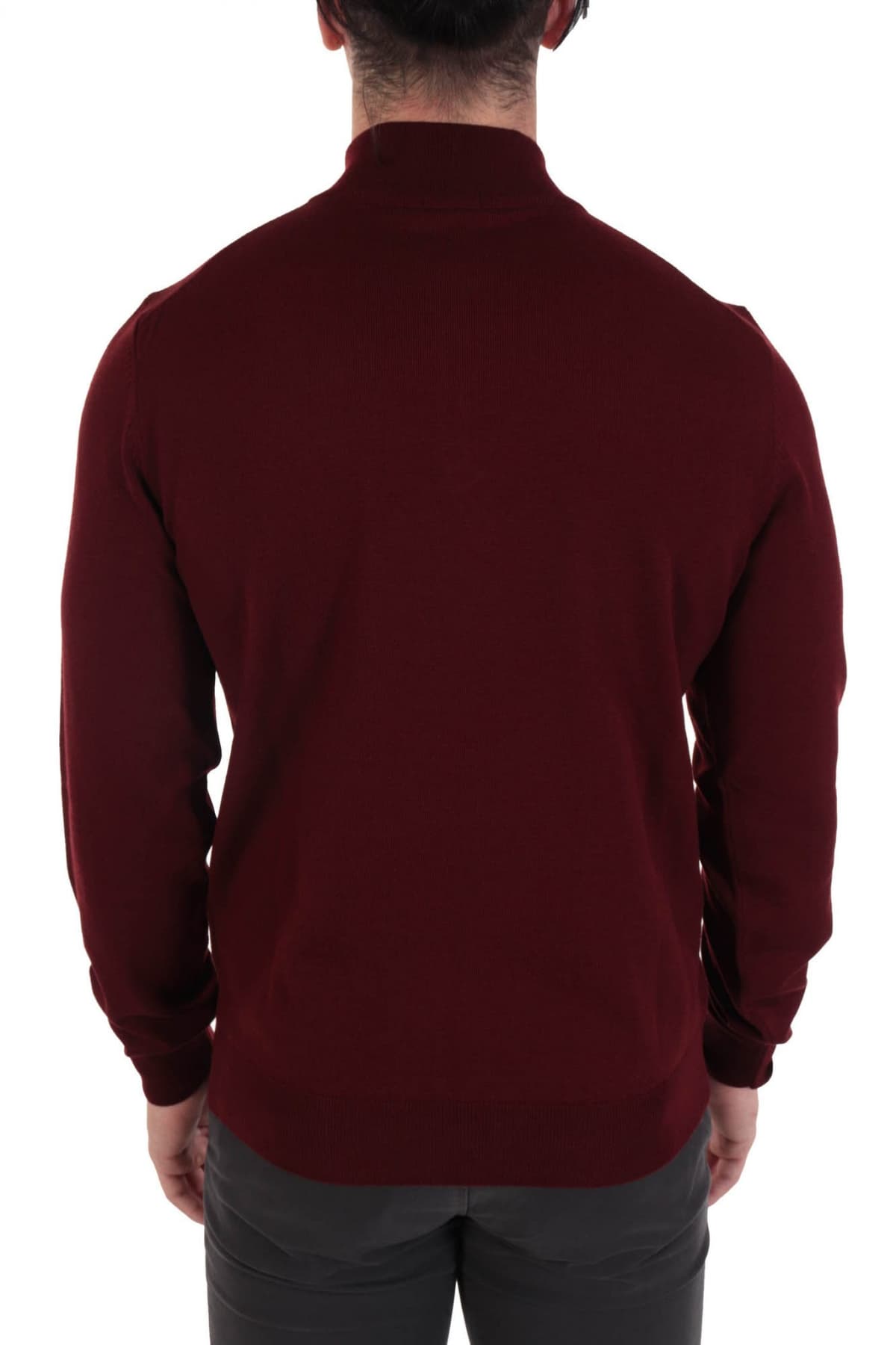 BOSS ΠΛΕΚΤΟ HALF ZIP BENJI-L ΜΠΟΡΝΤΩ