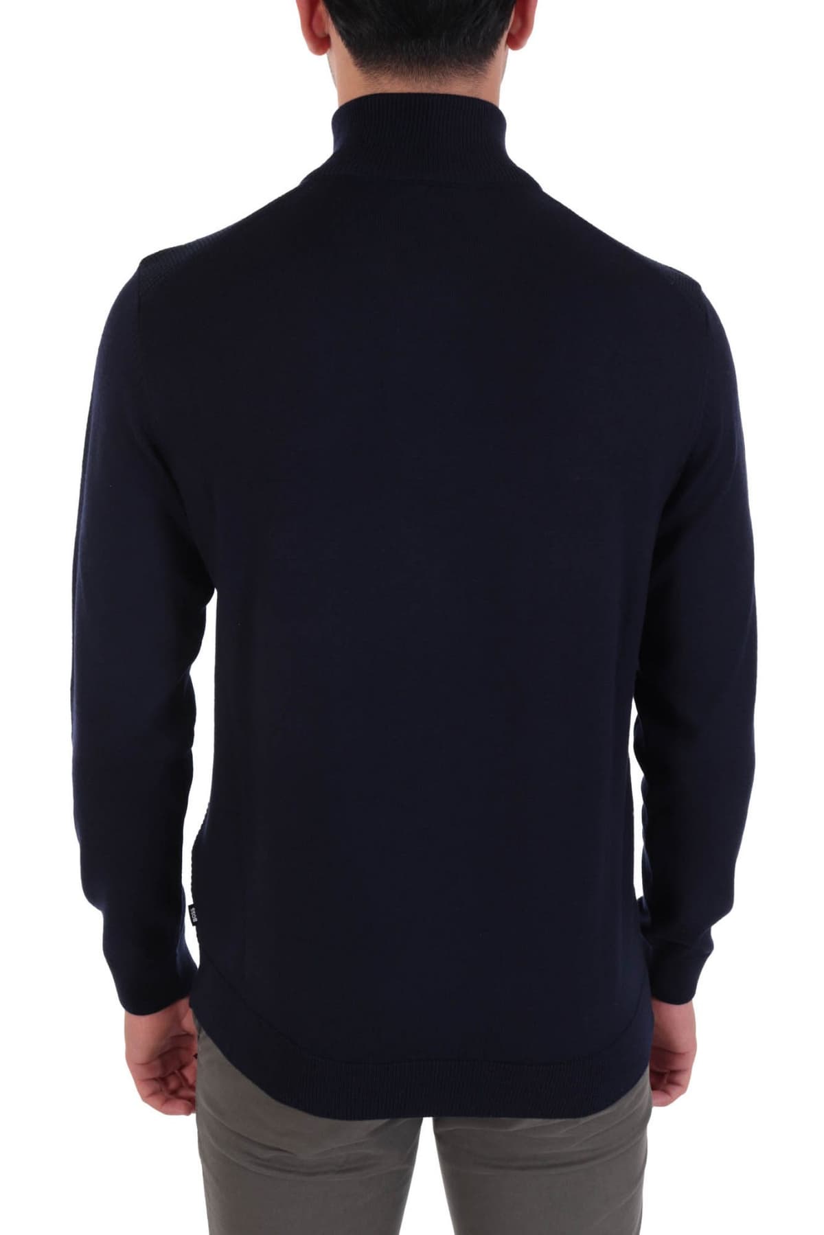 BOSS ΠΛΕΚΤΟ FULLZIP LADRIANO ΜΠΛΕ