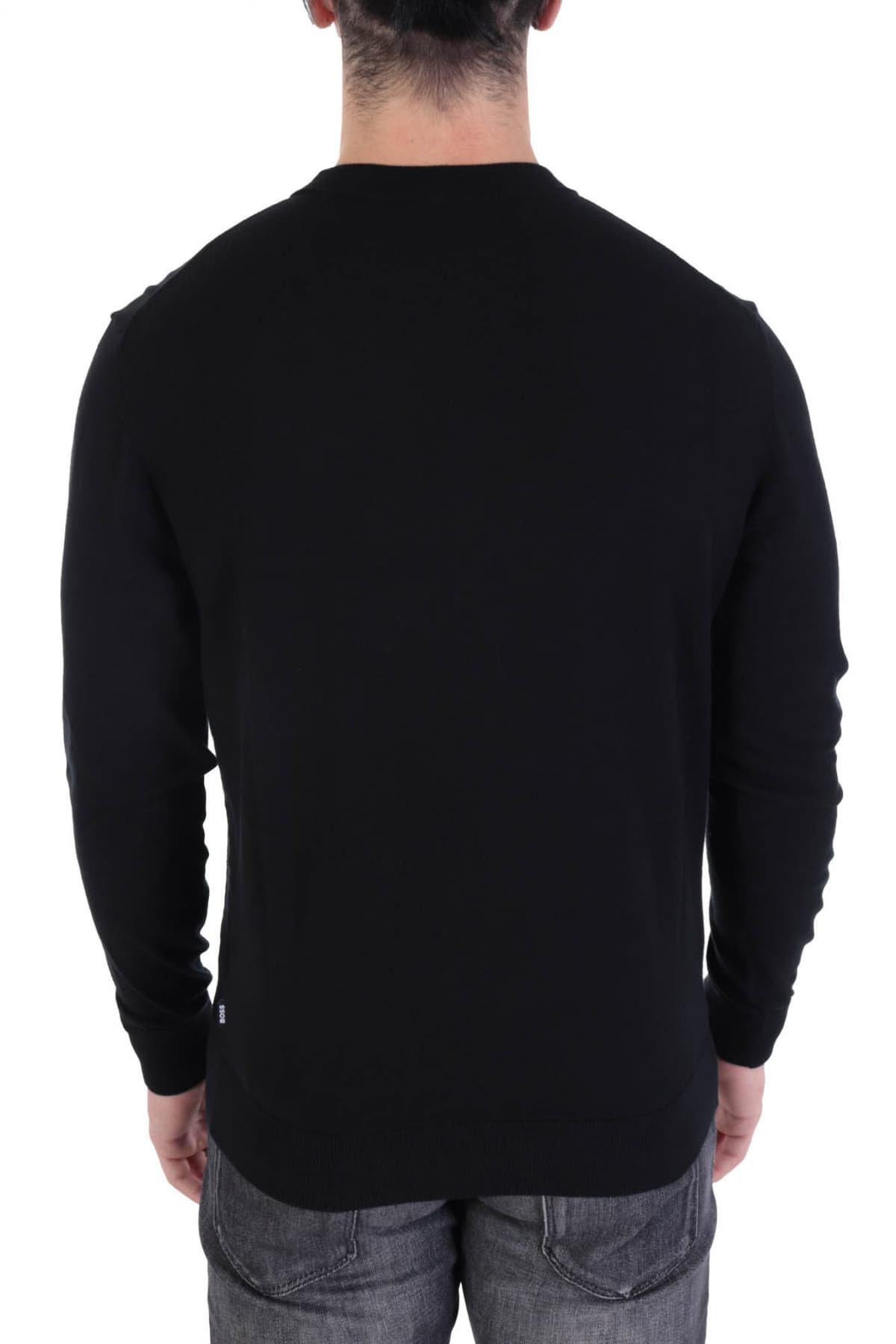 BOSS ΠΛΕΚΤΟ CREW NECK LAMADEO ΜΑΥΡΟ