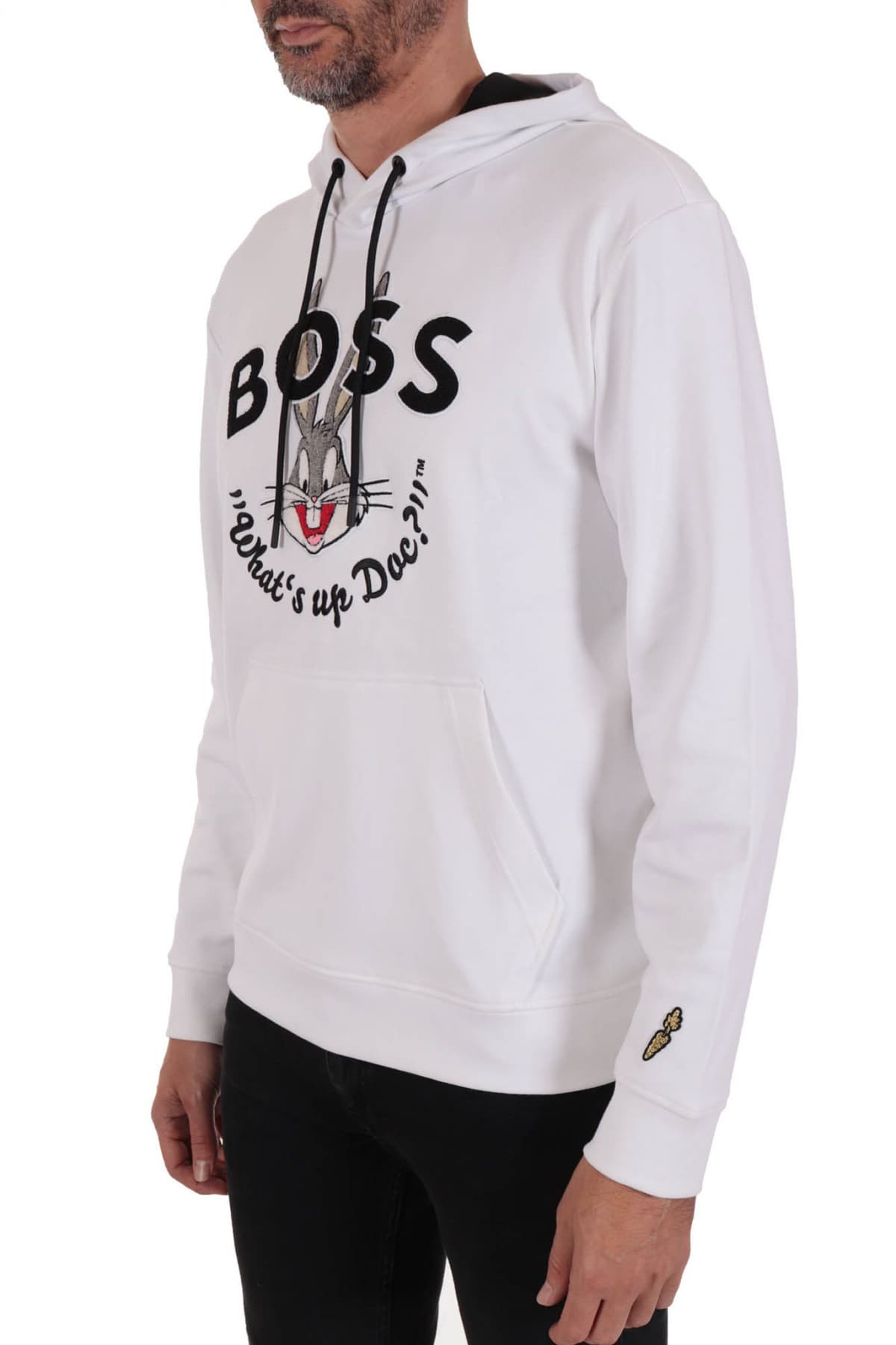 BOSS ΦΟΥΤΕΡ HOODIE W_BUGS_LNY ΛΕΥΚΟ
