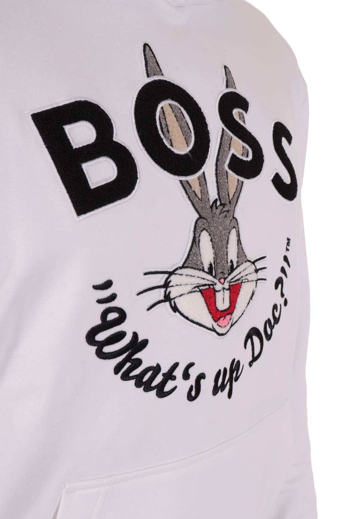 BOSS ΦΟΥΤΕΡ HOODIE W_BUGS_LNY ΛΕΥΚΟ