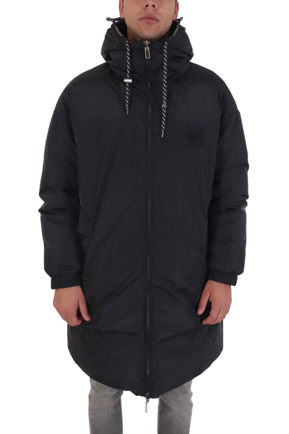 EMPORIO ARMANI ΜΠΟΥΦΑΝ ΦΟΥΣΚΩΤΟ REVERSIBLE ΚΟΥΚΟΥΛΑ ΜΠΛΕ-ΠΡΑΣΙΝΟ