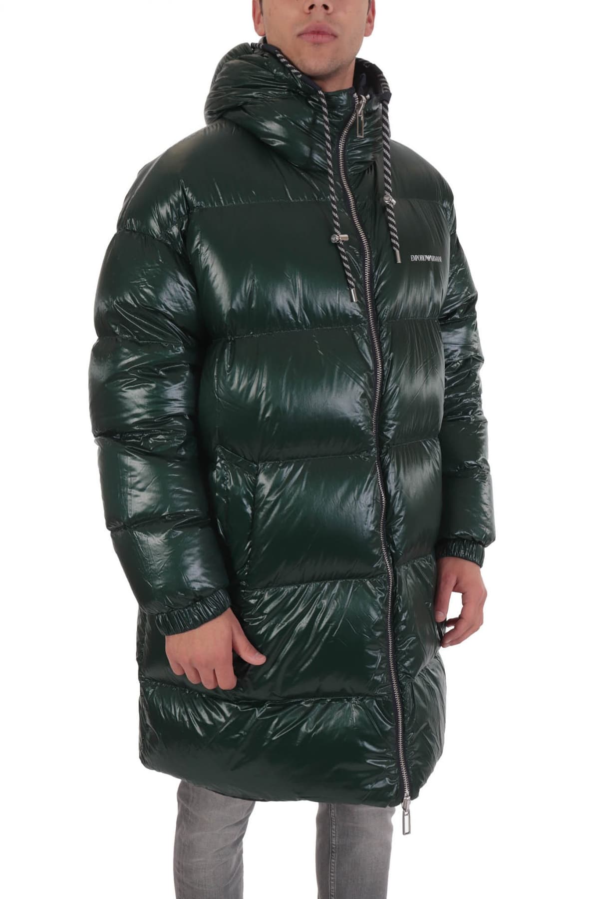 EMPORIO ARMANI ΜΠΟΥΦΑΝ ΦΟΥΣΚΩΤΟ REVERSIBLE ΚΟΥΚΟΥΛΑ ΜΠΛΕ-ΠΡΑΣΙΝΟ