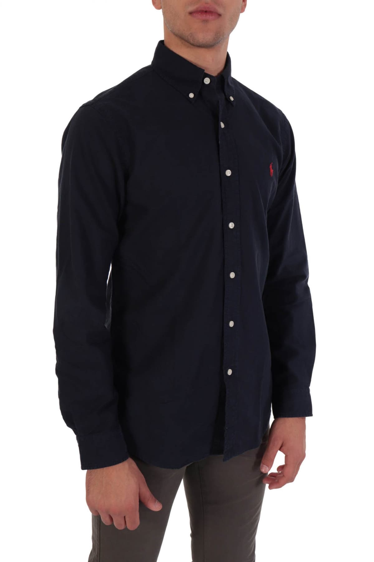 RALPH LAUREN ΠΟΥΚΑΜΙΣΟ CUSTOM FIT BUTTON DOWN BSR ΜΠΛΕ