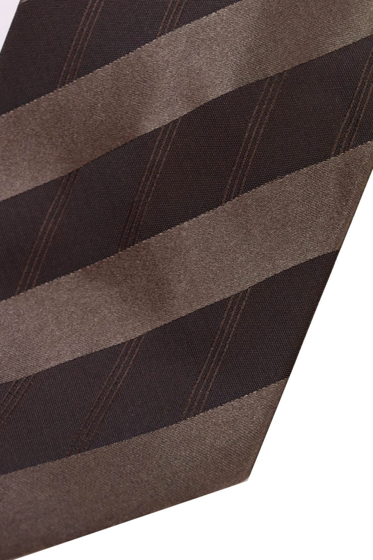 ARMANI COLLEZIONI ΓΡΑΒΑΤΑ 9.5CM ΚΑΡΩ ΚΑΦΕ