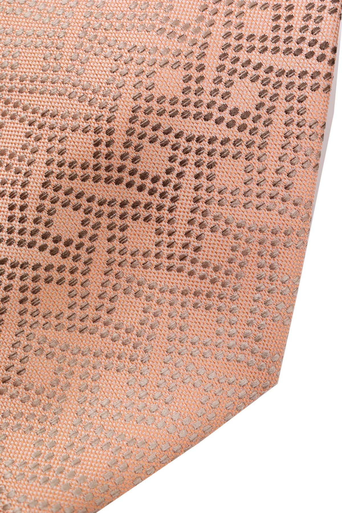 GIORGIO ARMANI ΓΡΑΒΑΤΑ 9,5CM ΣΧΕΔΙΑΣΤΗ ΑΣΗΜΙ-ΠΟΡΤΟΚΑΛΙ