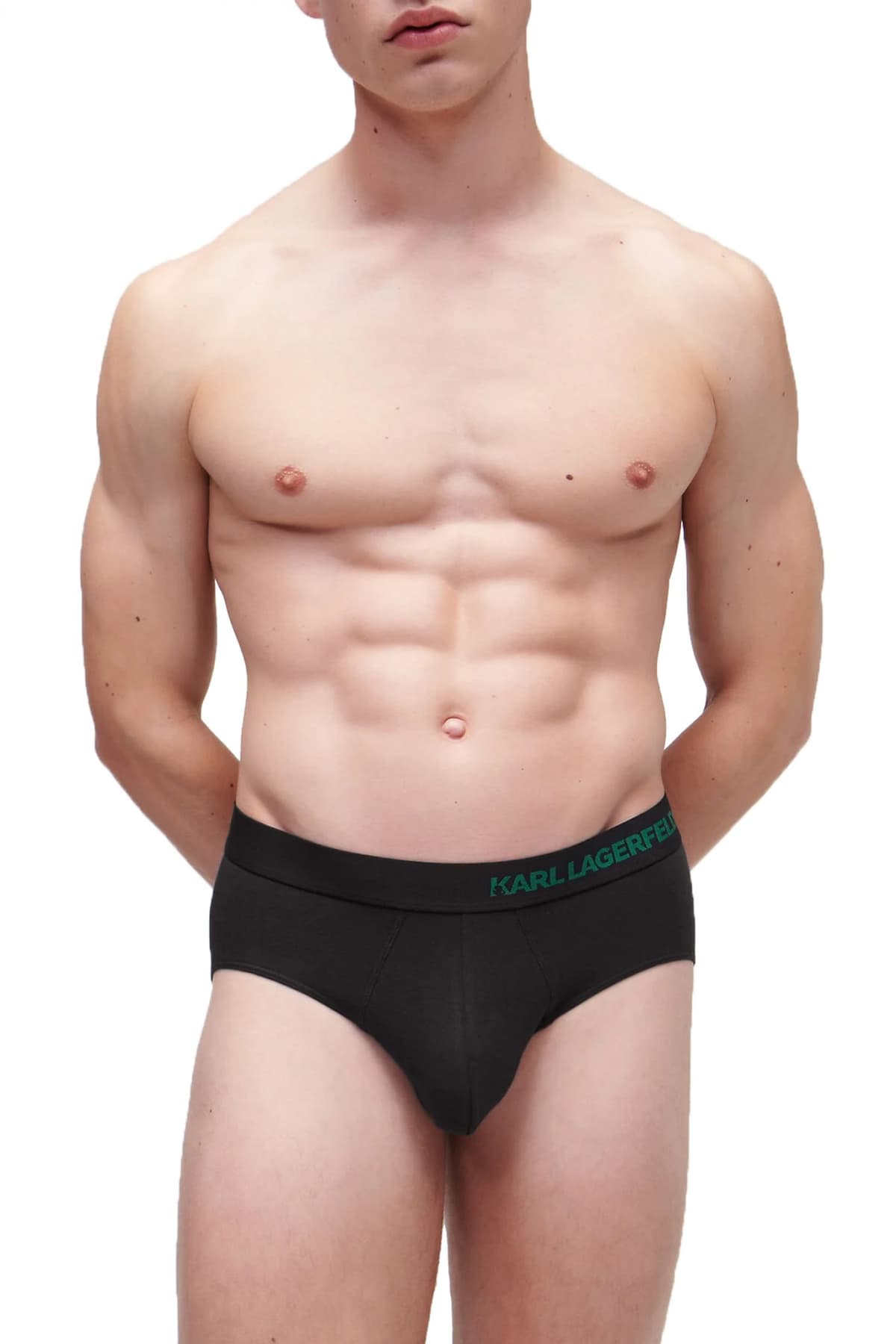 KARL LAGERFELD ΕΣΩΡΟΥΧΑ 3PACK BRIEF LOGO ΜΑΥΡΟ