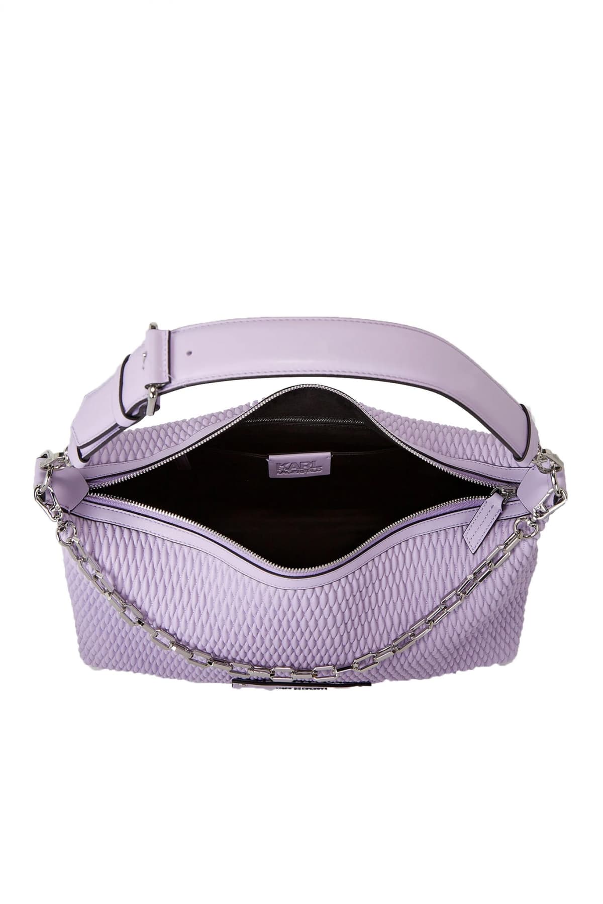 KARL LAGERFELD ΤΣΑΝΤΑ ΩΜΟΥ KUSHION XL QUILTED ΑΛΥΣΙΔΑ ΦΕΡΜΟΥΑΡ ΛΙΛΑ