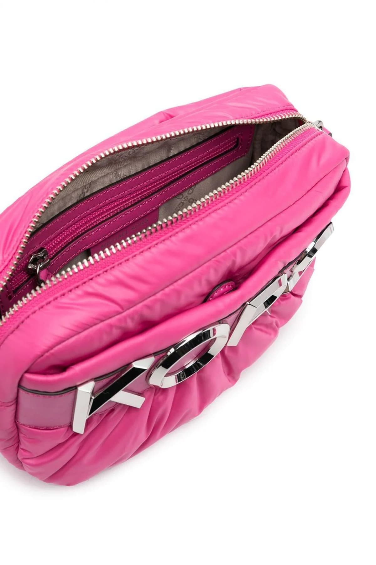 MICHAEL KORS ΤΣΑΝΤΑΚΙ CROSSBODY/ΩΜΟΥ LEONIE LOGO ΦΟΥΞΙΑ