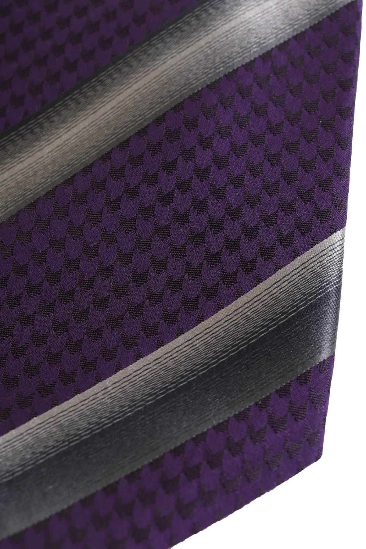 GIORGIO ARMANI ΓΡΑΒΑΤΑ 9CM ΜΙΚΡΟΣΧΕΔΙΟ ΡΙΓΕ ΓΚΡΙ-ΜΩΒ