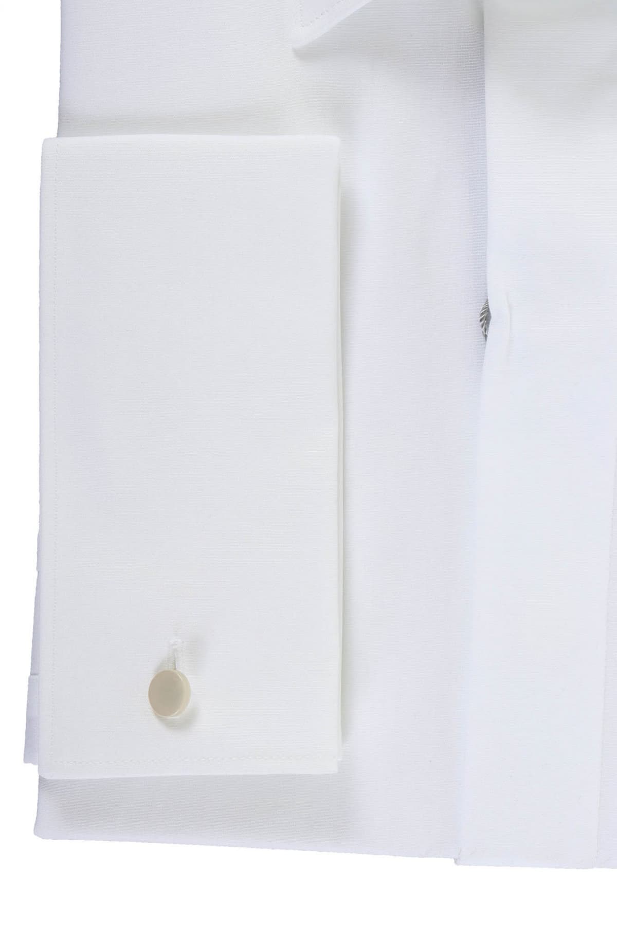 MICHAEL KORS ΠΟΥΚΑΜΙΣΟ SLIM FIT ΜΑΝΙΚΕΤΟΚΟΥΜΠΟ ΛΕΥΚΟ