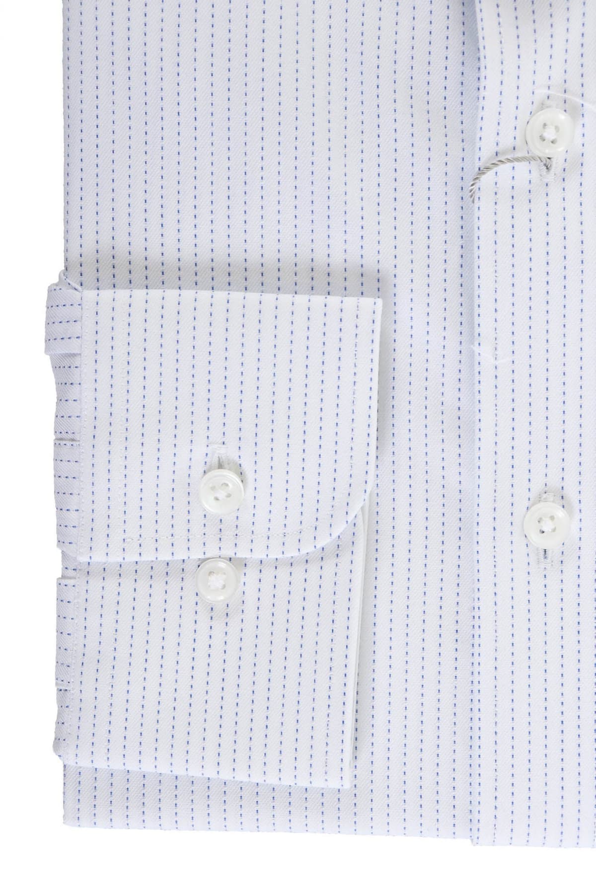 MICHAEL KORS ΠΟΥΚΑΜΙΣΟ ΡΙΓΕ MODERN FIT STRETCH ΛΕΥΚΟ-ΜΠΛΕ