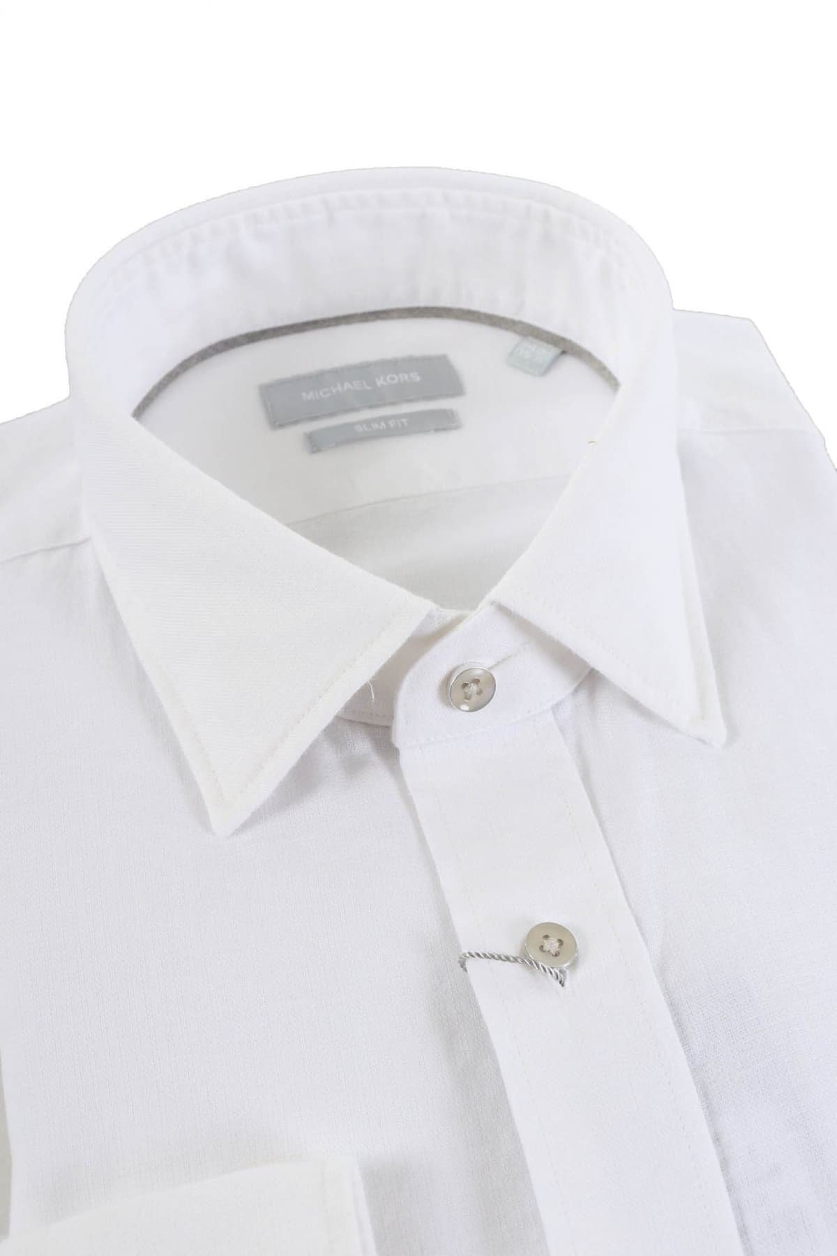 MICHAEL KORS ΠΟΥΚΑΜΙΣΟ SLIM FIT ΛΙΝΟ ΛΕΥΚΟ