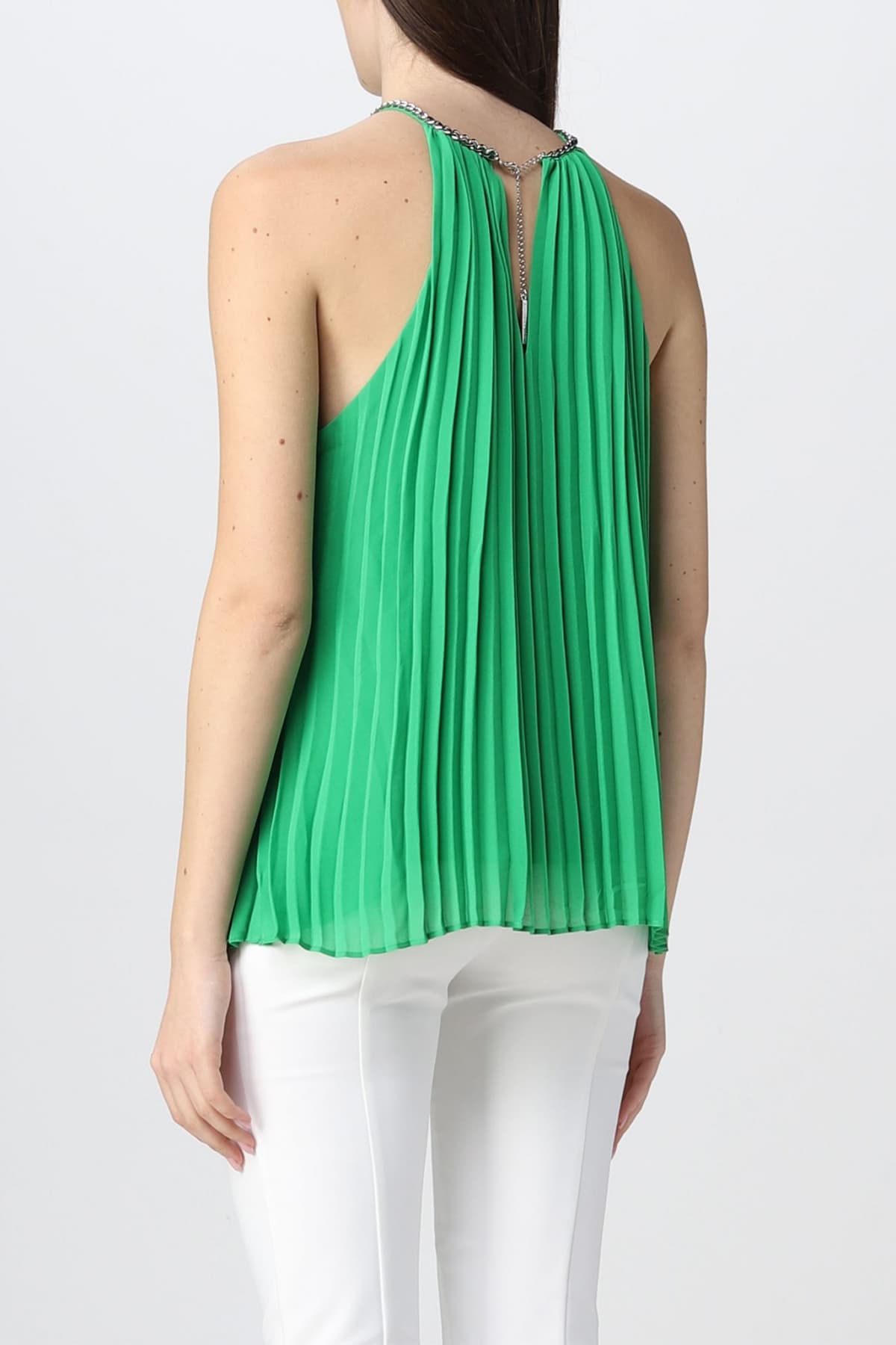 MICHAEL KORS TOP ΠΑΡΤΟΙ ΩΜΟΙ ΑΛΥΣΙΔΑ ΠΛΙΣΕ ΠΡΑΣΙΝΟ