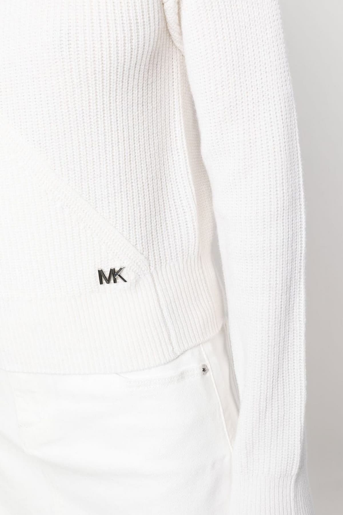 MICHAEL KORS ΠΛΕΚΤΟ ΛΑΙΜΟΚΟΨΗ ΜΕΤΑΛΛΙΚΟ LOGO ΙΒΟΥΑΡ