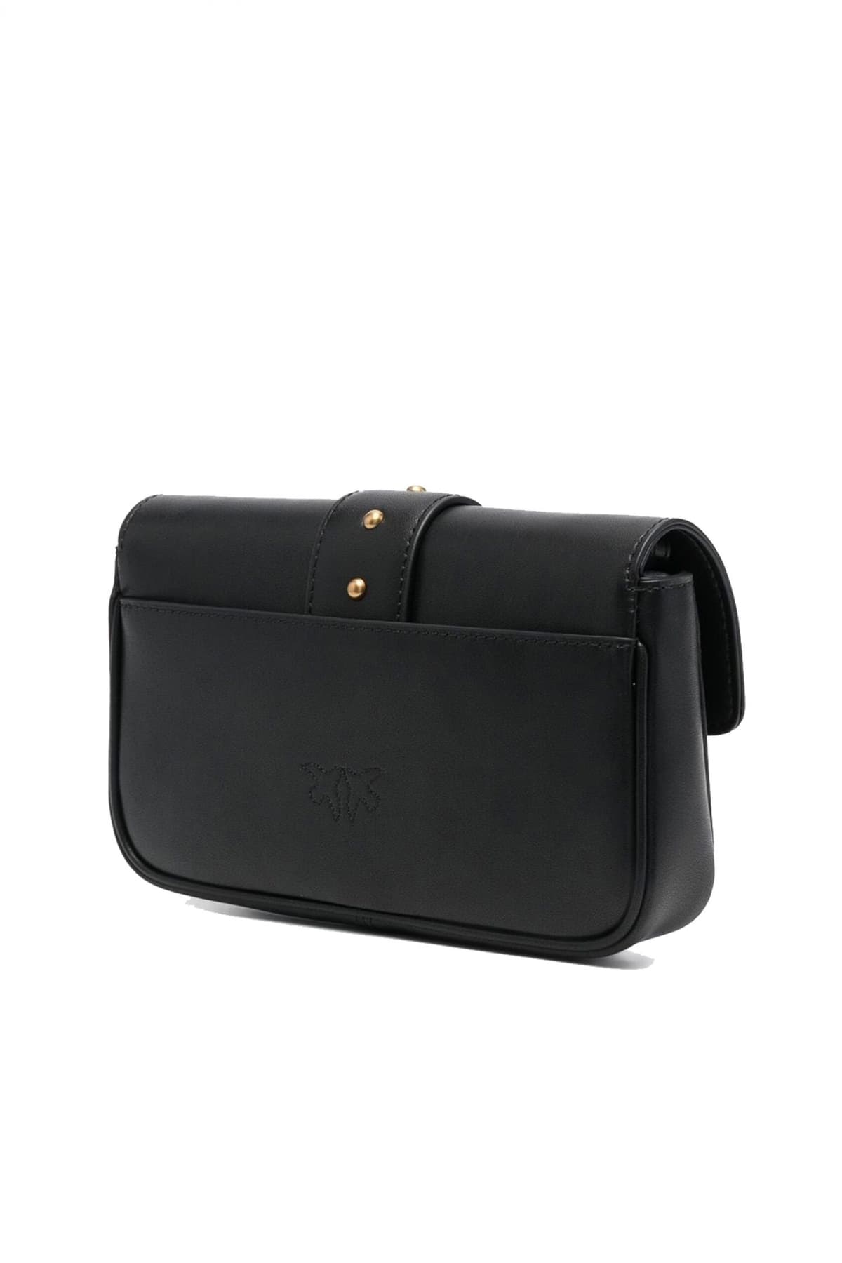 PINKO ΤΣΑΝΤΑΚΙ LOVE ONE POCKET C VITELLO SETA ΑΛΥΣΙΔΑ ΜΑΥΡΟ /ΧΡΥΣΟ