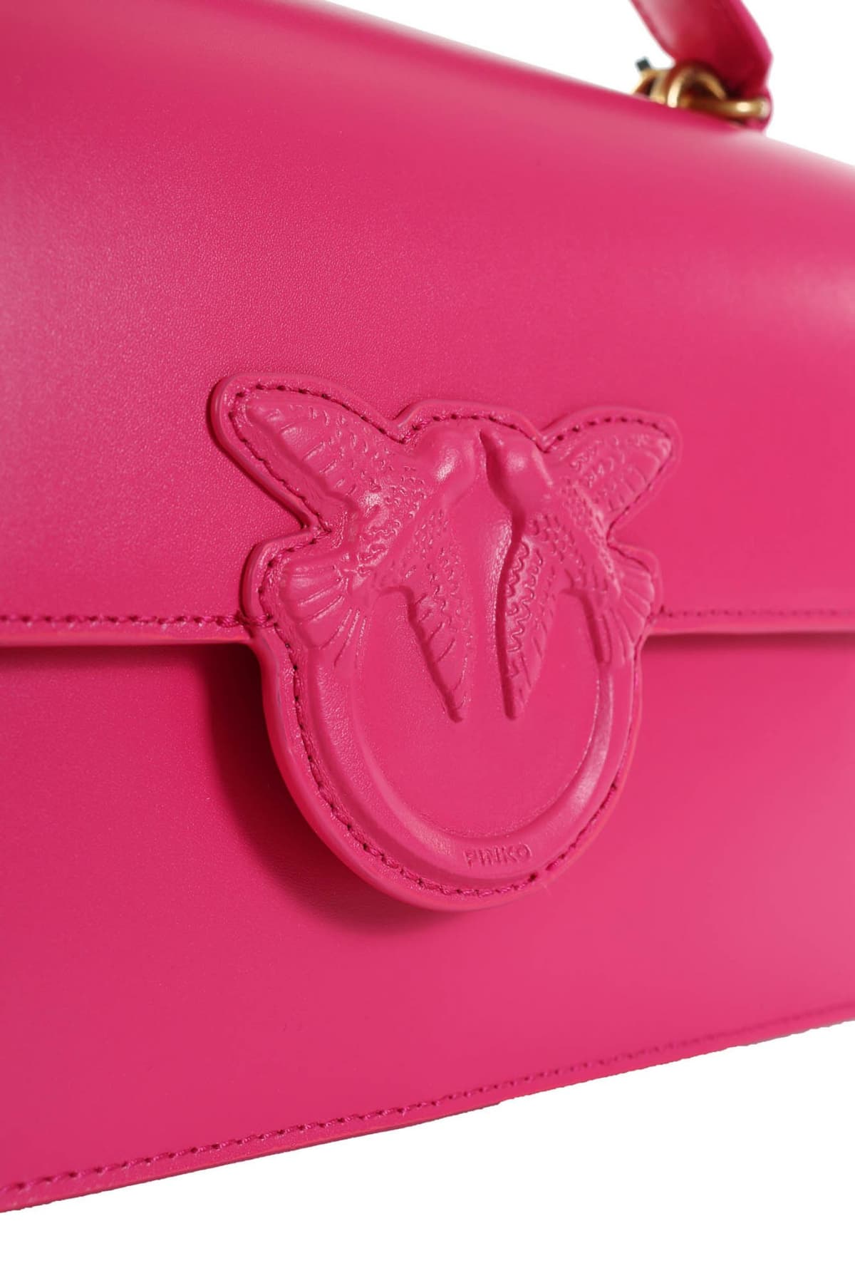 PINKO ΤΣΑΝΤΑ ΧΕΙΡΟΣ/ΩΜΟΥ LOVE ONE CLASSIC LIGHT VITELLO SPAZZOLATO ΦΟΥΞΙΑ