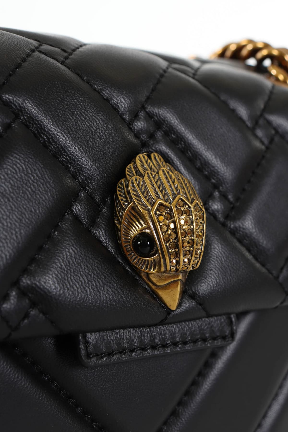 KURT GEIGER ΤΣΑΝΤΑ CROSSBODY/ΩΜΟΥ ΚΑΠΙΤΟΝΕ ΜΕ ΑΛΥΣΙΔΑ ΜΑΥΡΟ