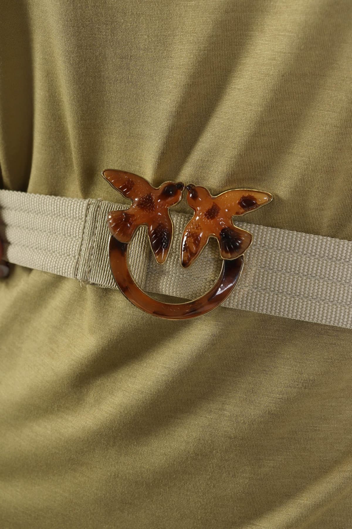 PINKO ΦΟΡΕΜΑ LANGHIRANO ABITO ΒΑΤΕΣ ΩΜΟΥΣ ΖΩΝΗ ΛΑΔΙ