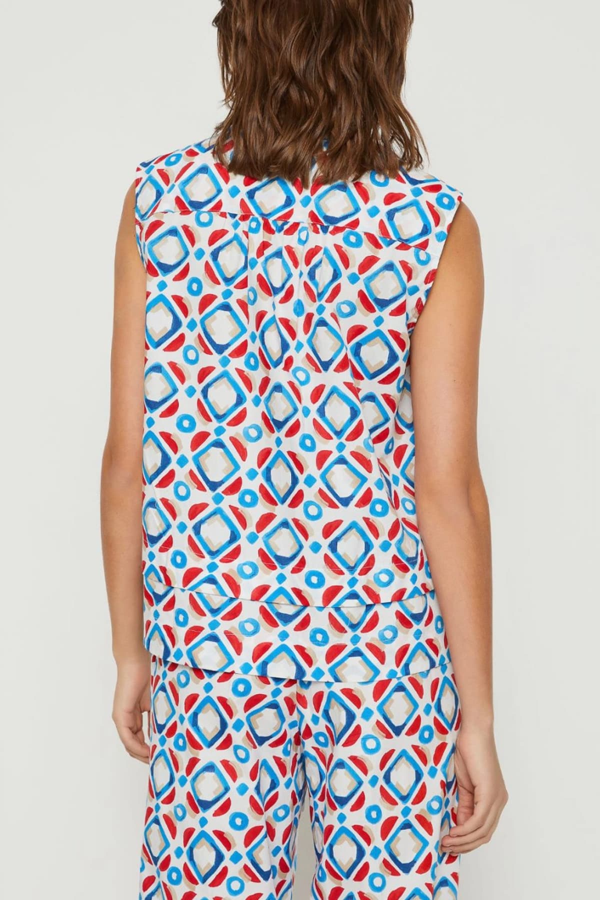 MARELLA EMME TOP GITANO ΚΟΥΜΠΙΑ ΣΧΕΔΙΑ ΠΟΛΥΧΡΩΜΟ ΛΕΥΚΟ