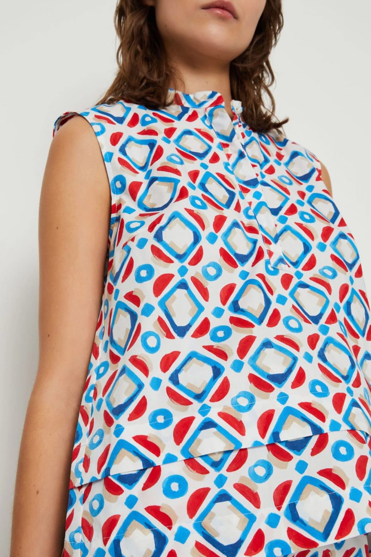 MARELLA EMME TOP GITANO ΚΟΥΜΠΙΑ ΣΧΕΔΙΑ ΠΟΛΥΧΡΩΜΟ ΛΕΥΚΟ