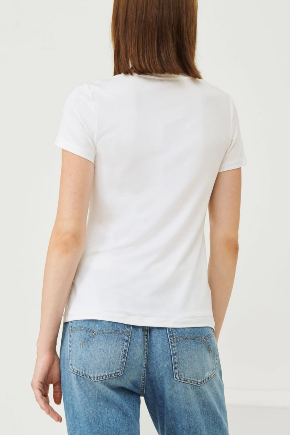 MARELLA T-SHIRT BAMBY ΛΑΙΜΟΚΟΨΗ ΚΟΜΠΟΣ ΛΕΥΚΟ