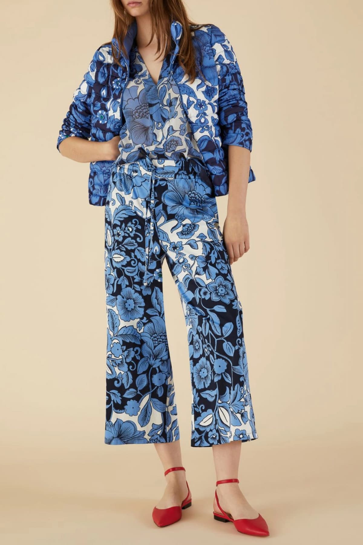 MARELLA EMME ΠΑΝΤΕΛΟΝΑ CROPPED PORDOI ΛΟΥΛΟΥΔΙΑ ΜΠΛΕ