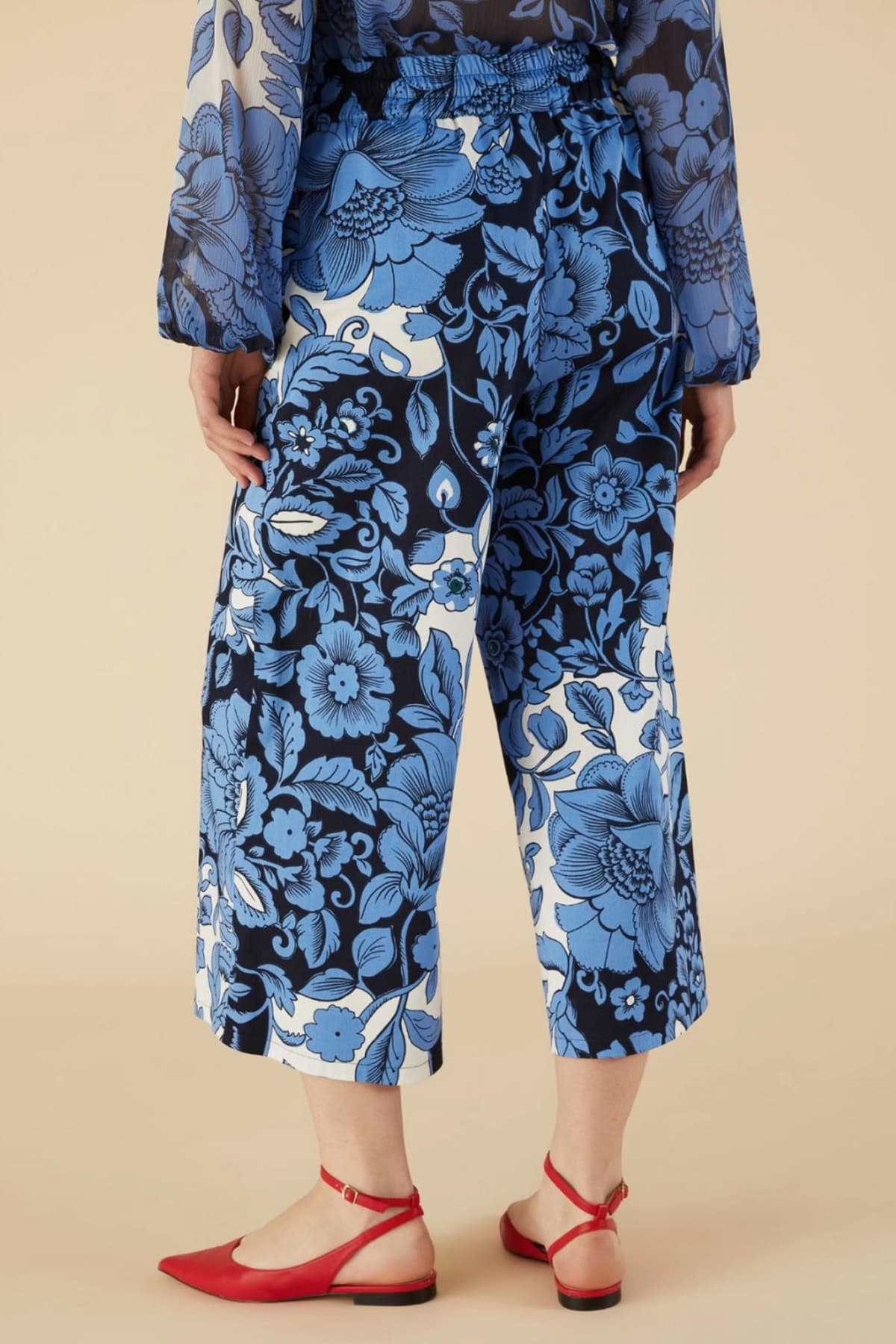 MARELLA EMME ΠΑΝΤΕΛΟΝΑ CROPPED PORDOI ΛΟΥΛΟΥΔΙΑ ΜΠΛΕ