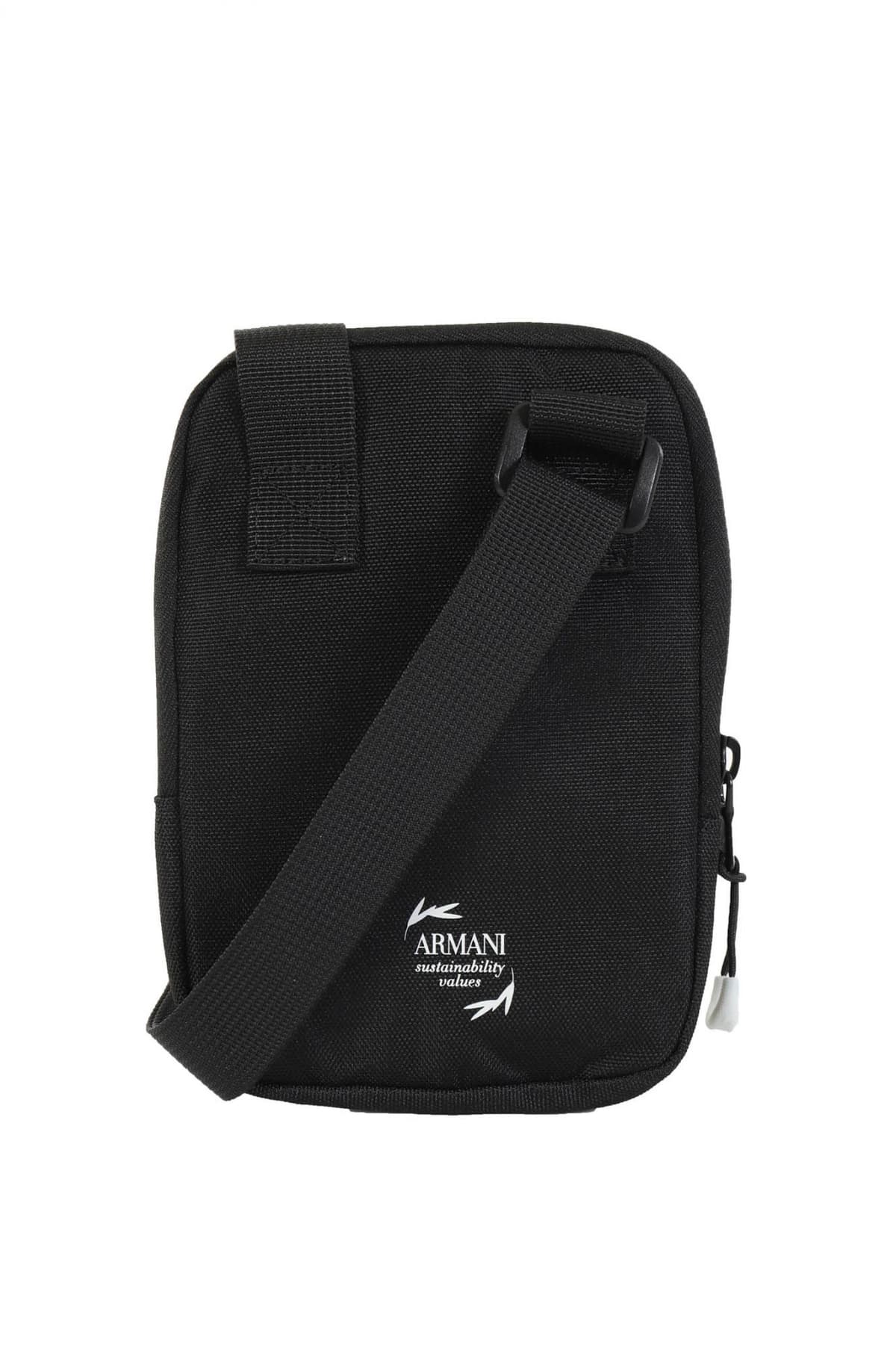 ARMANI 7 ΤΣΑΝΤΑΚΙ ΩΜΟΥ POUCH LOGO ΜΑΥΡΟ-ΧΡΥΣΟ