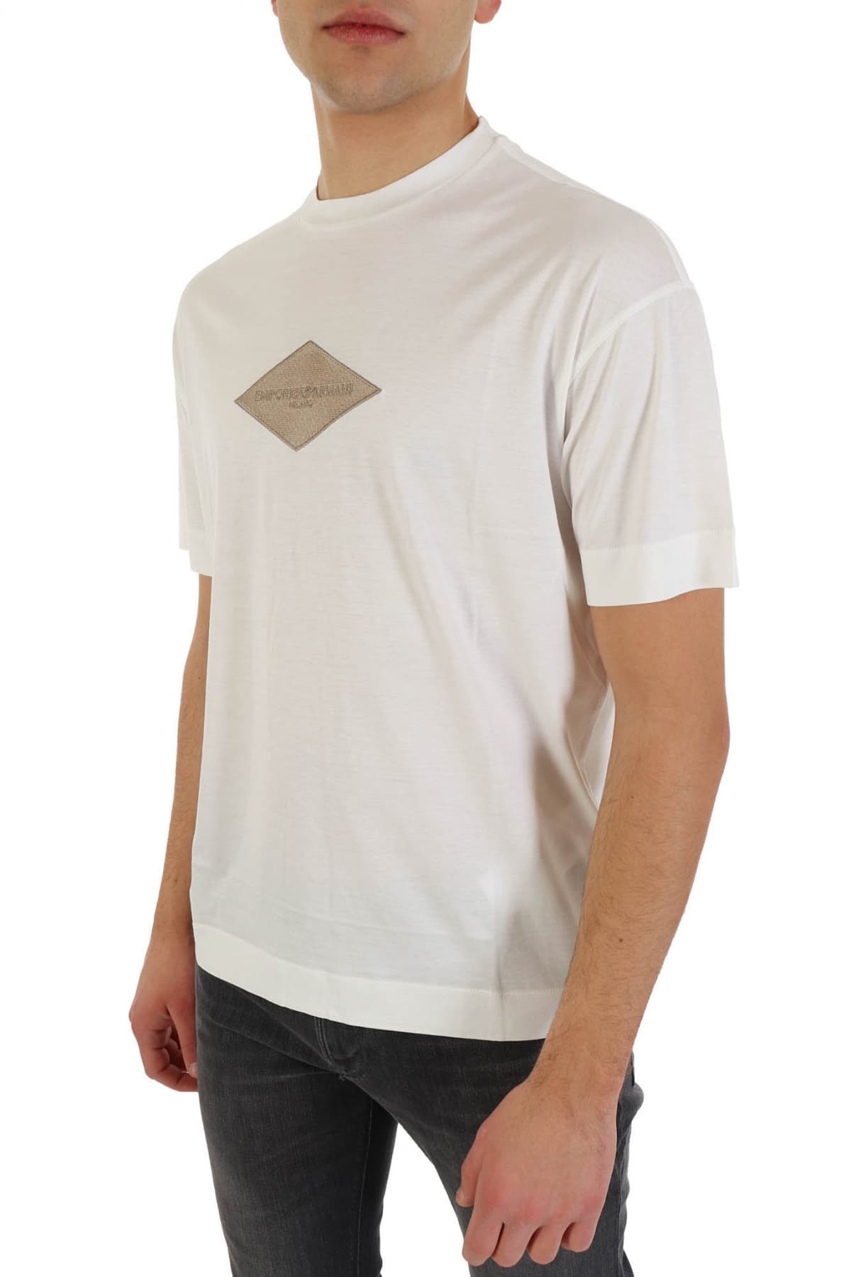 EMPORIO ARMANI T-SHIRT LOGO ΛΕΥΚΟ