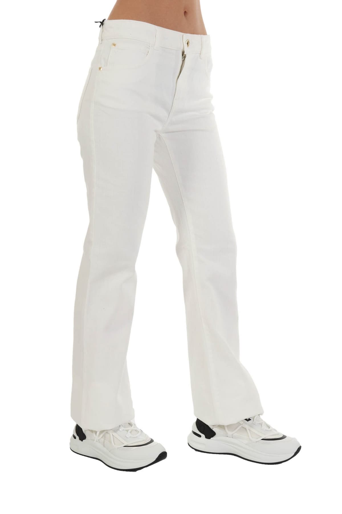 EMPORIO ARMANI ΠΑΝΤΕΛΟΝΙ JEANS WOMAN 5 POCKET FLAIR REGULAR FIT ΛΕΥΚΟ