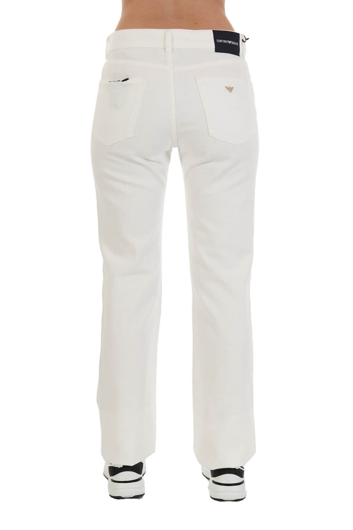 EMPORIO ARMANI ΠΑΝΤΕΛΟΝΙ JEANS WOMAN 5 POCKET FLAIR REGULAR FIT ΛΕΥΚΟ
