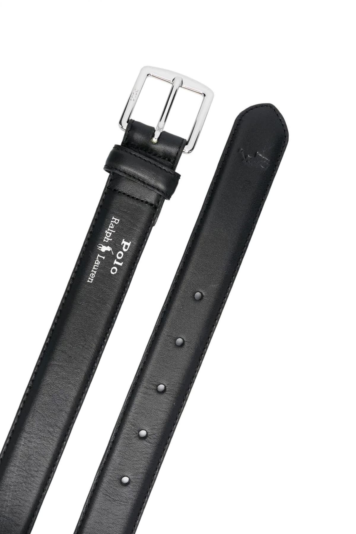 RALPH LAUREN ΖΩΝΗ ΔΕΡΜΑ ΜΑΥΡΟ