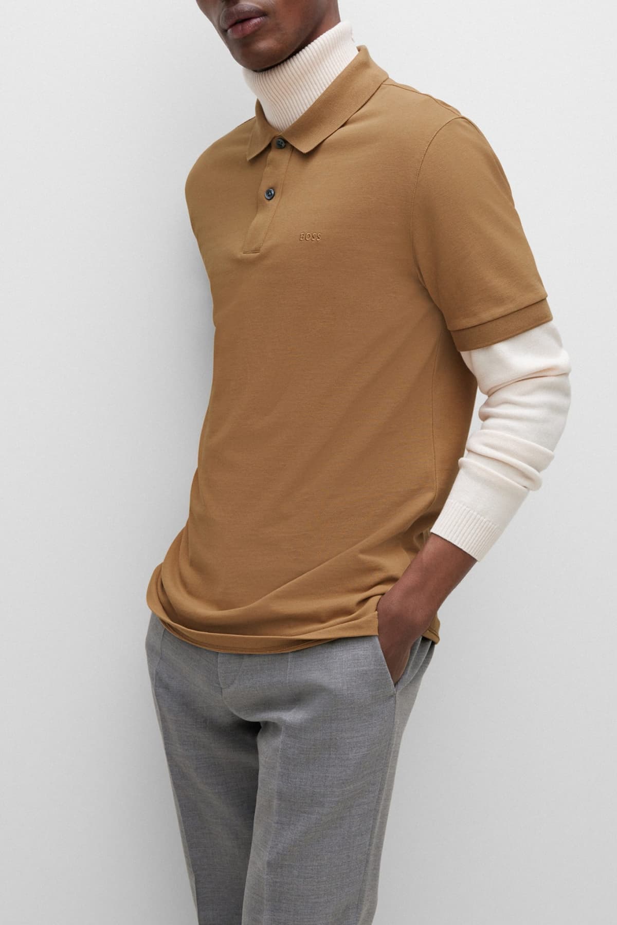 Men's Polo Shirts Boss Beige