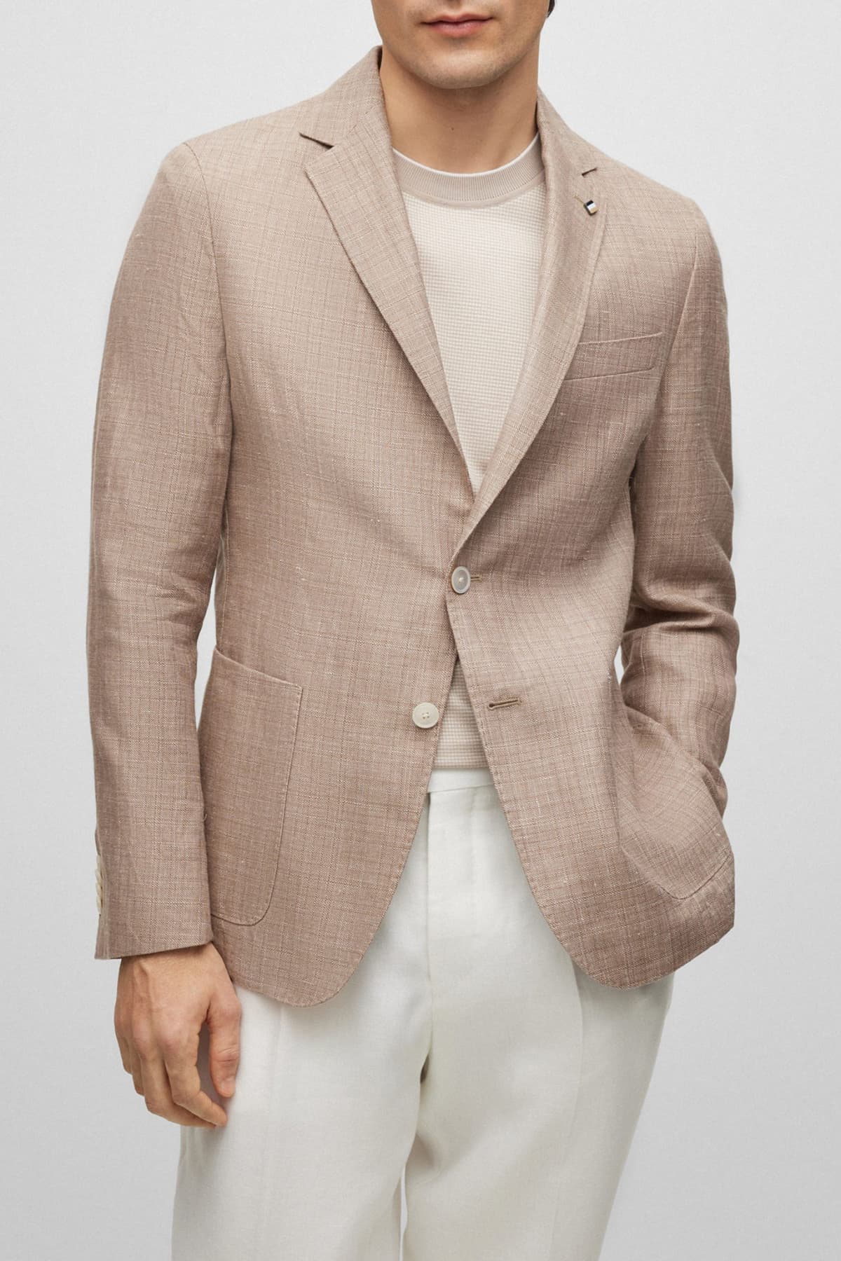 BOSS ΣΑΚΑΚΙ ΛΙΝΟ ΑΦΟΔΡΟ SLIM FIT C-HANRY-232 ΜΠΕΖ