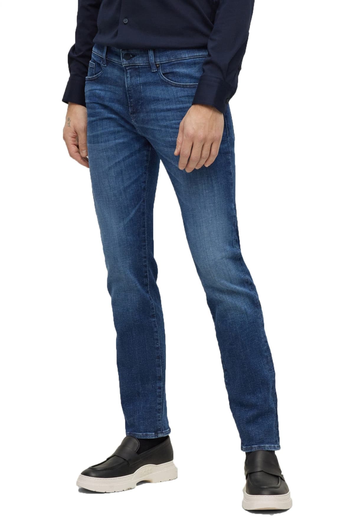 BOSS ΠΑΝΤΕΛΟΝΙ JEANS DELAWARE 3-1-200 SLIM FIT ΜΠΛΕ