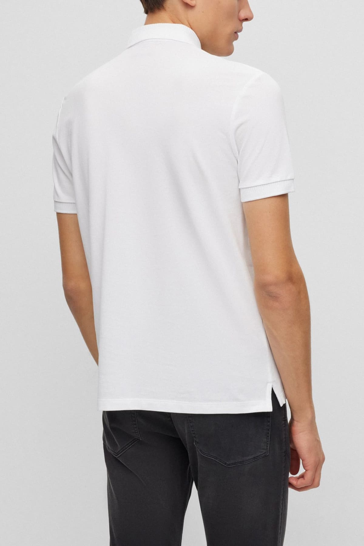 HUGO POLO SLIM FIT DERESO232 ΛΕΥΚΟ