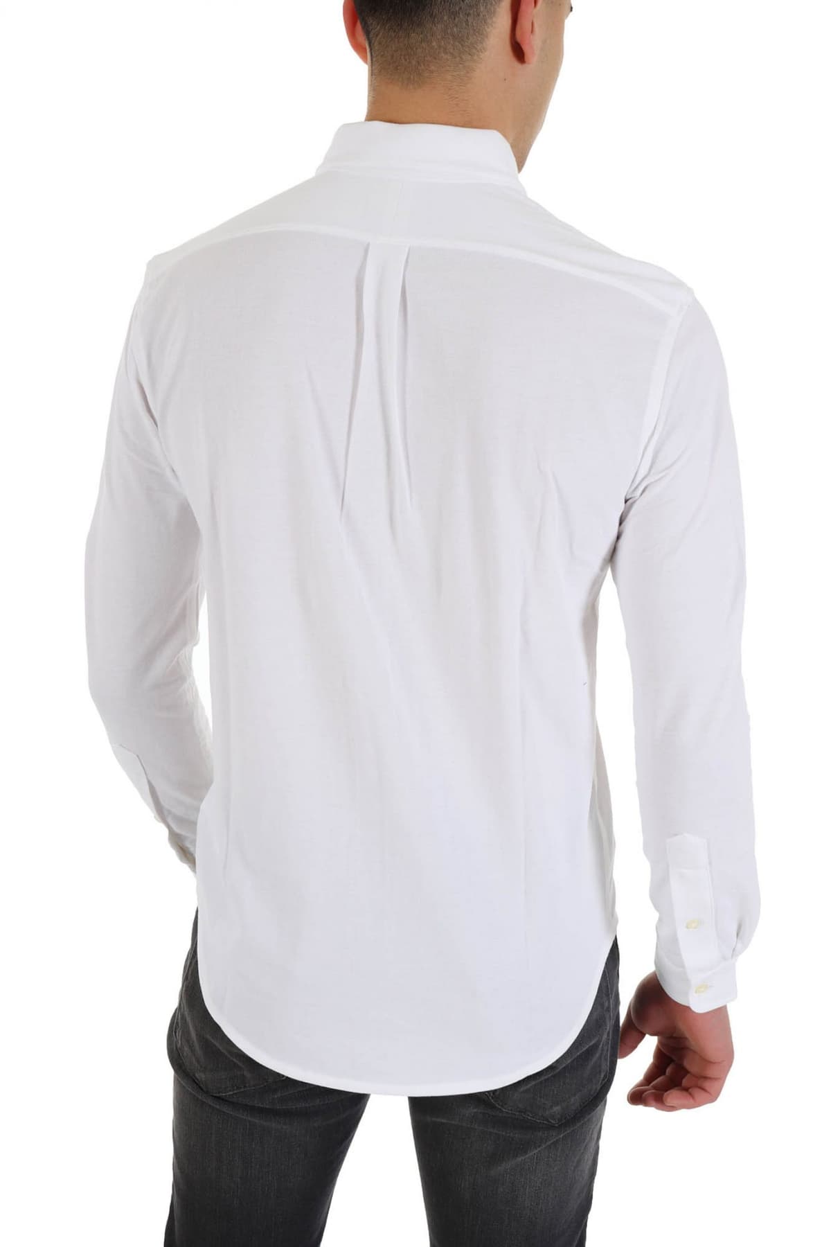 RALPH LAUREN ΠΟΥΚΑΜΙΣΟ PIQUET FEATHERWEIGHT MESH BUTTON DOWN BSR ΛΕΥΚΟ