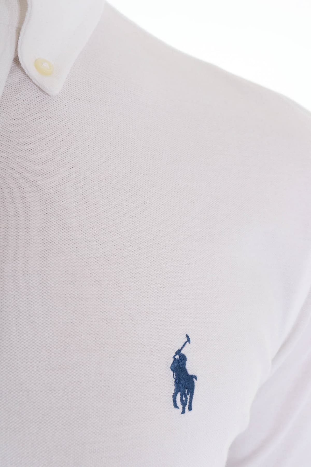 RALPH LAUREN ΠΟΥΚΑΜΙΣΟ PIQUET FEATHERWEIGHT MESH BUTTON DOWN BSR ΛΕΥΚΟ