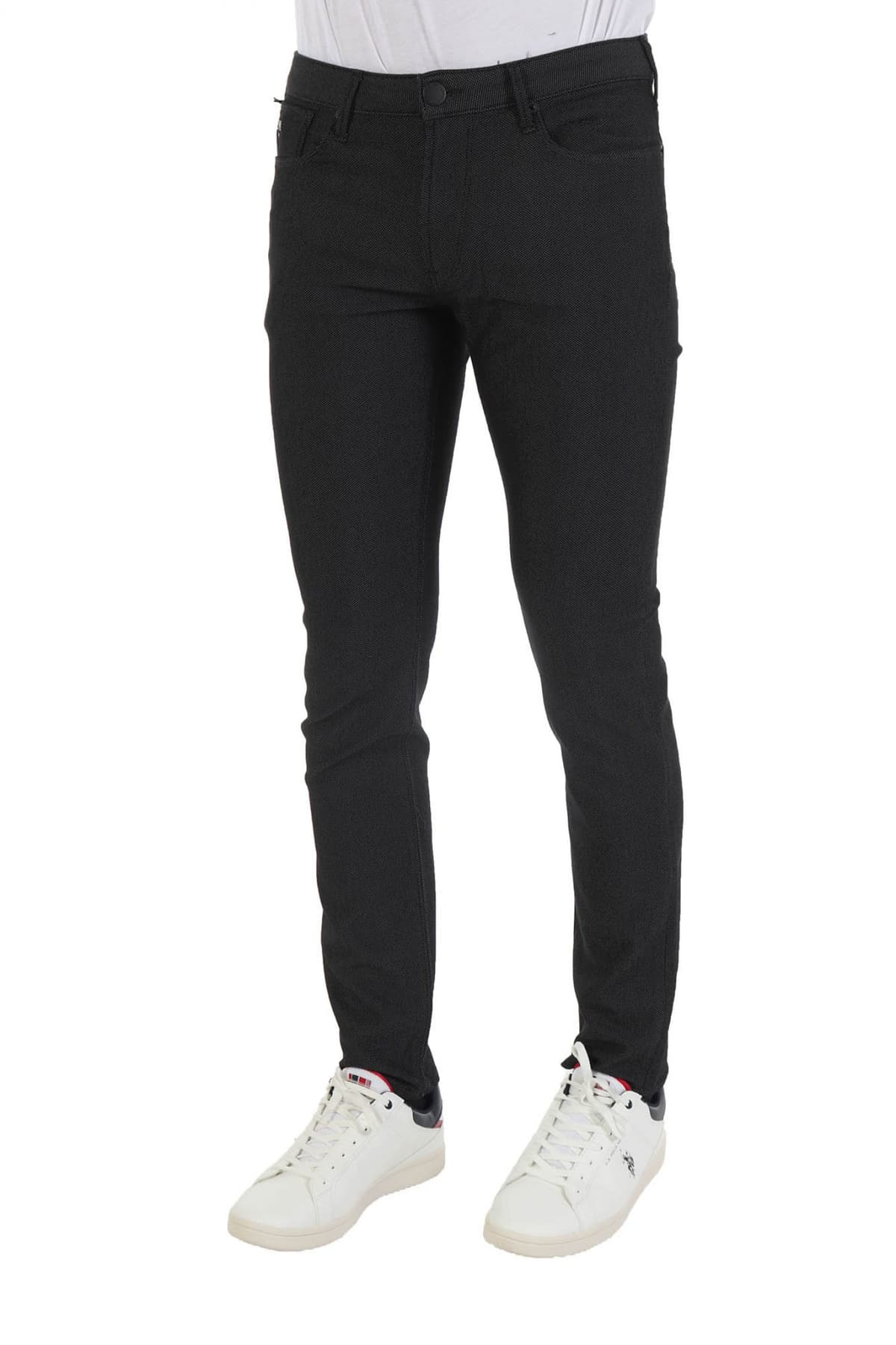 EMPORIO ARMANI ΠΑΝΤΕΛΟΝΙ 5ΤΣΕΠΟ J06 SLIM FIT ΜΙΚΡΟΣΧΕΔΙΟ ΜΑΥΡΟ