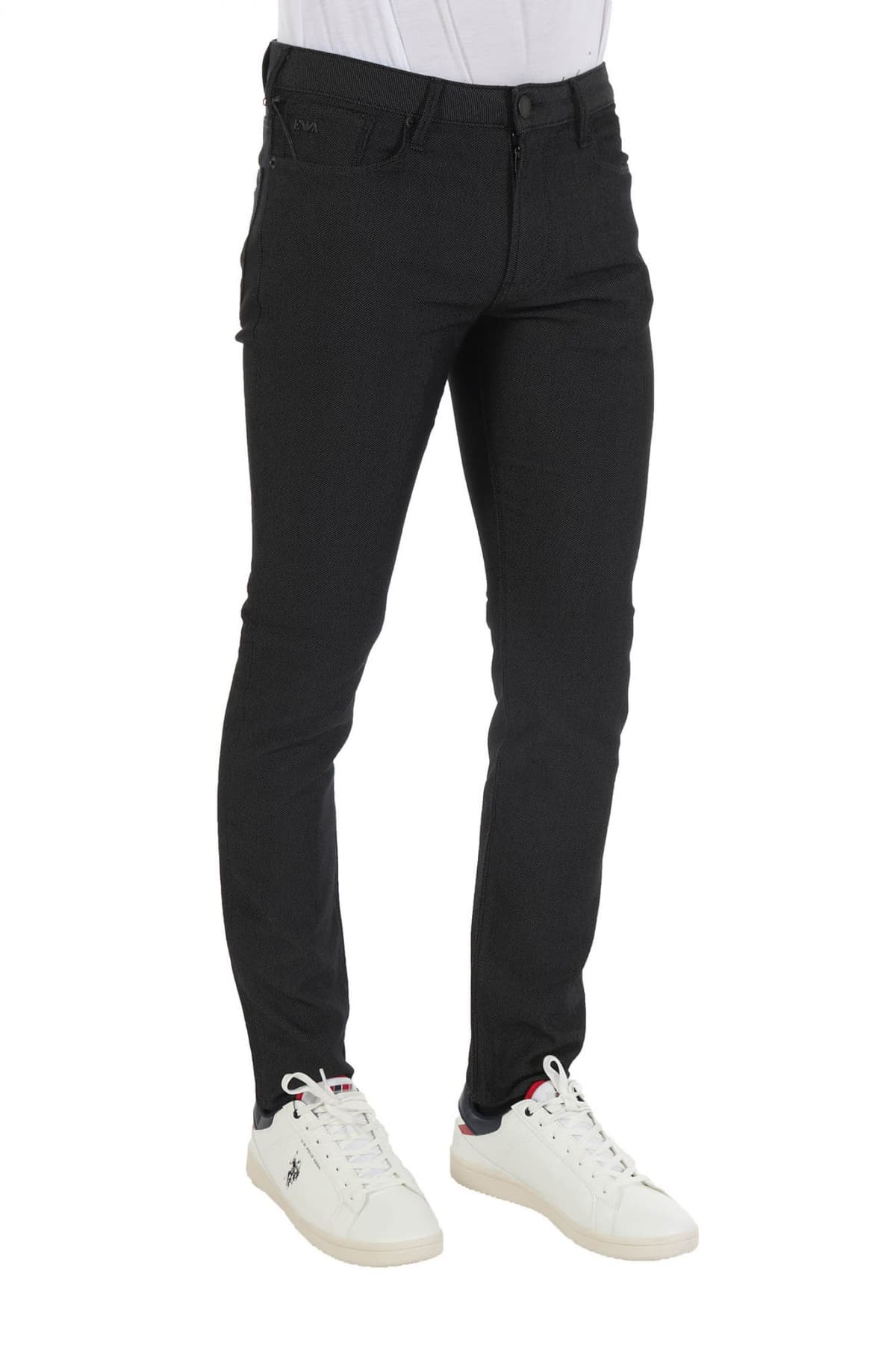 EMPORIO ARMANI ΠΑΝΤΕΛΟΝΙ 5ΤΣΕΠΟ J06 SLIM FIT ΜΙΚΡΟΣΧΕΔΙΟ ΜΑΥΡΟ