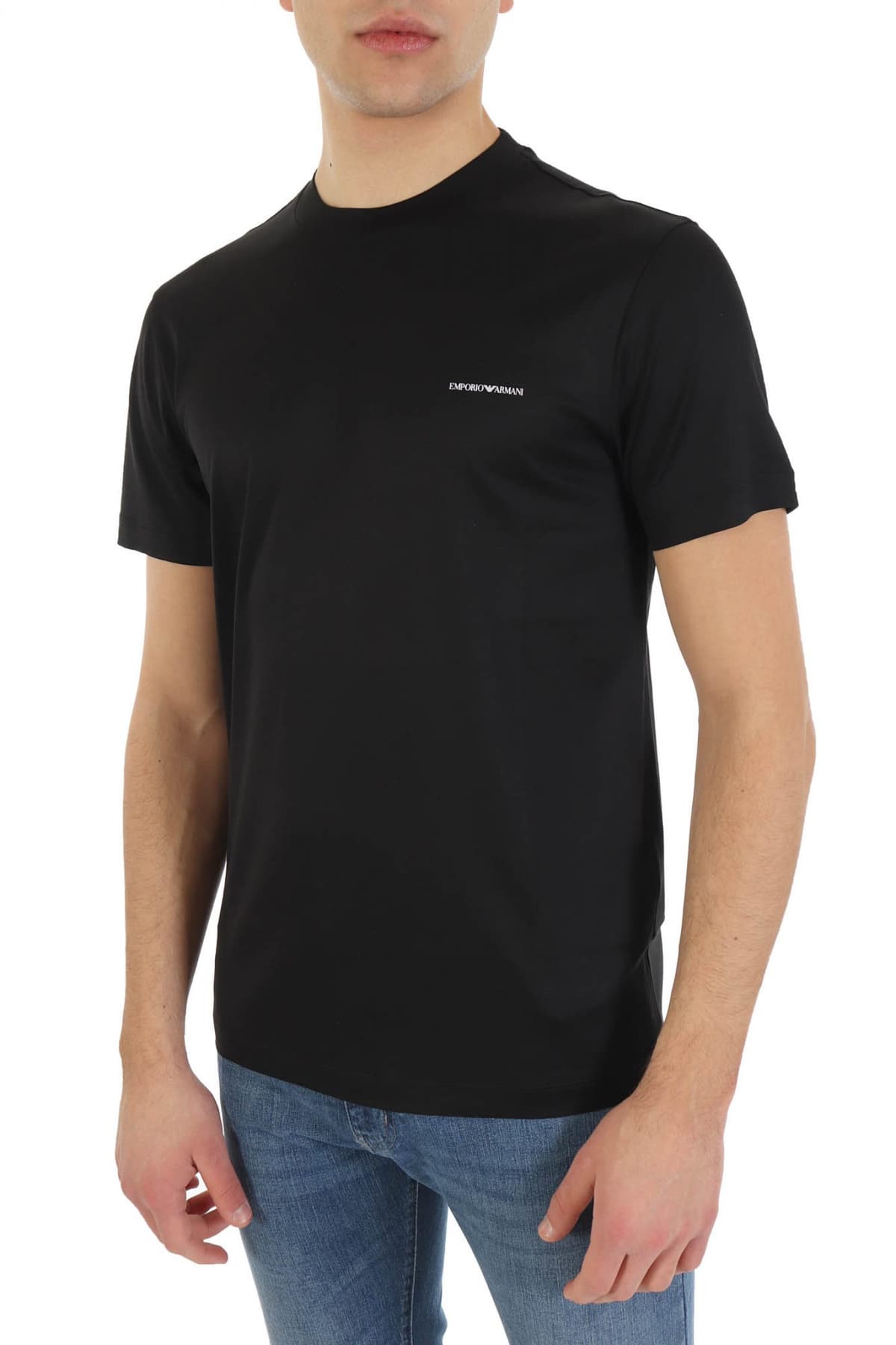 EMPORIO ARMANI T-SHIRT LOGO ΜΑΥΡΟ