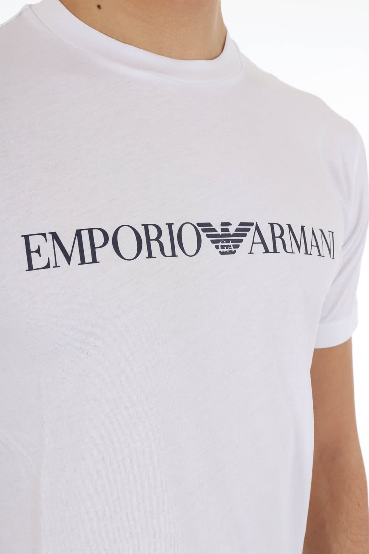 EMPORIO ARMANI T-SHIRT LOGO ΛΕΥΚΟ