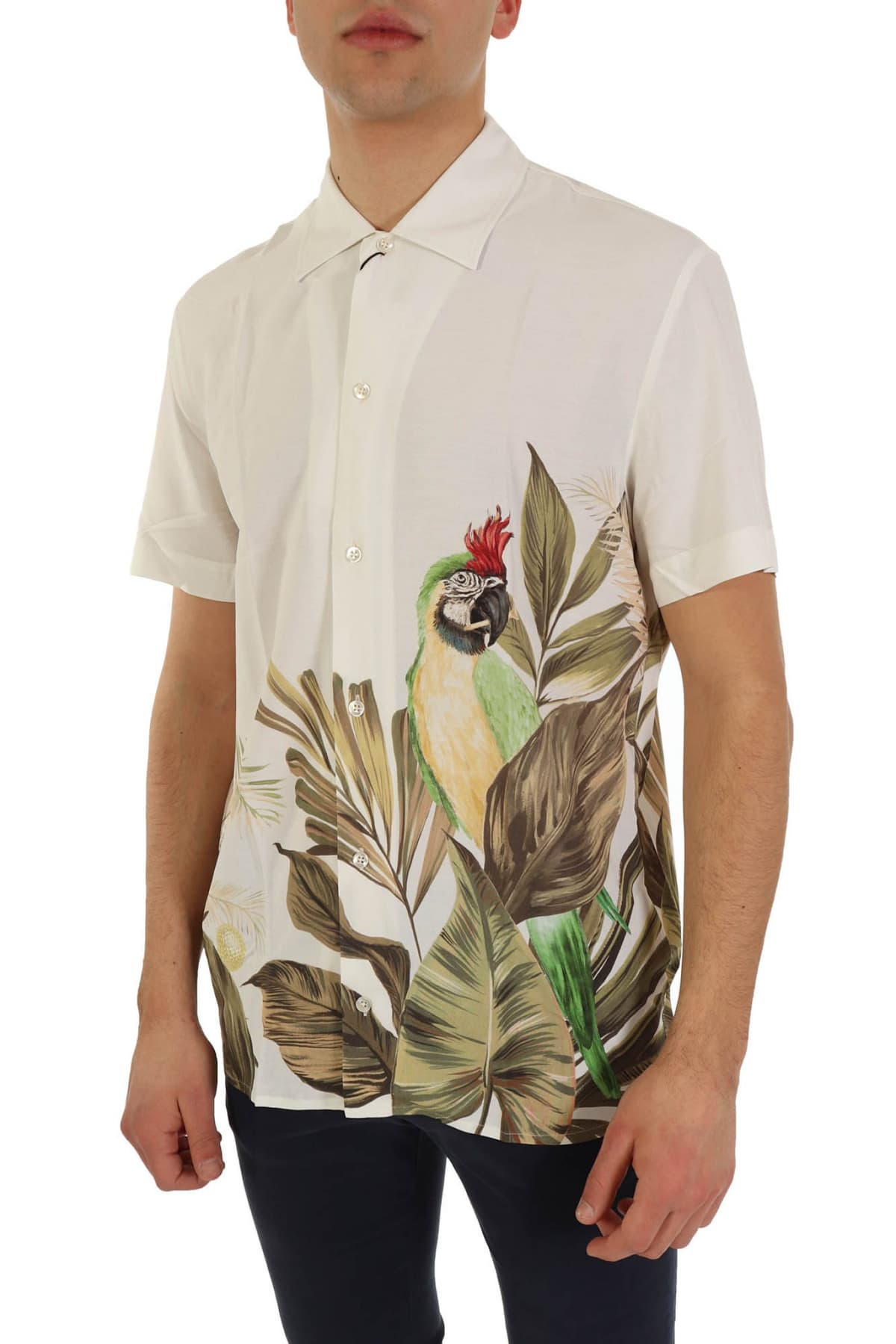 BALDESSARINI ΠΟΥΚΑΜΙΣΟ ΚΟΝΤΟΜΑΝΙΚΟ BLD-EASY FLORAL ΕΚΡΟΥ-ΧΑΚΙ