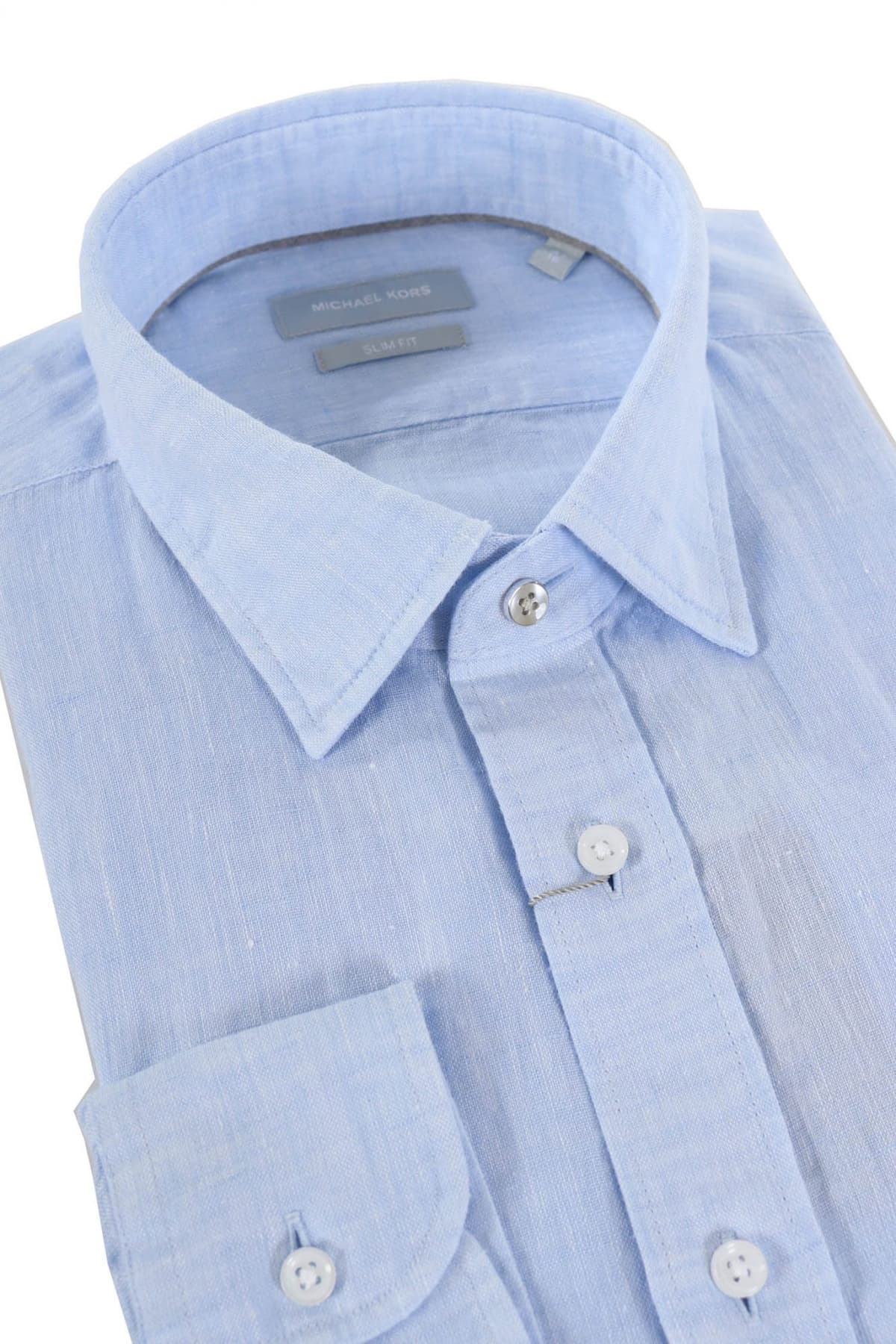 MICHAEL KORS ΠΟΥΚΑΜΙΣΟ SLIM FIT ΛΙΝΟ ΣΙΕΛ