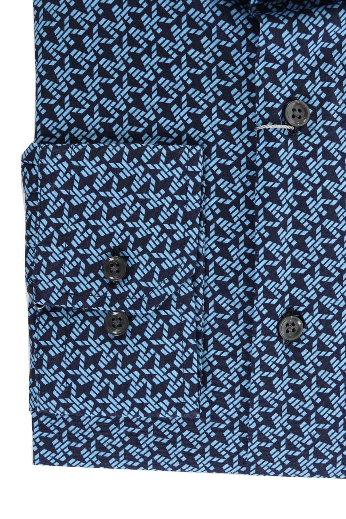 MICHAEL KORS ΠΟΥΚΑΜΙΣΟ MODERN FIT MK DIAGONAL PRINT ΜΠΛΕ