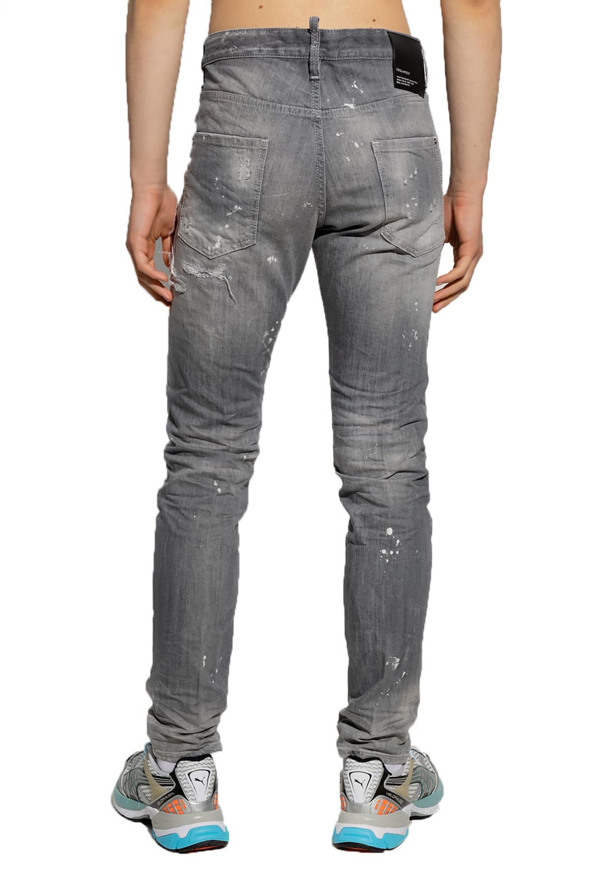 DSQUARED2 ΠΑΝΤΕΛΟΝΙ JEANS COOL GUY ΜΕ ΣΚΙΣΙΜΑΤΑ ΓΚΡΙ