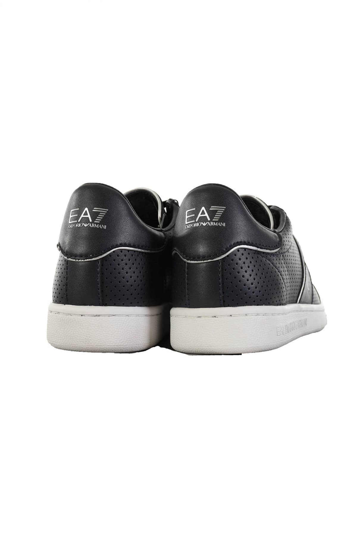 ARMANI 7 ΠΑΠΟΥΤΣΙΑ SNEAKERS LOGO ΜΠΛΕ-ΑΣΗΜΙ