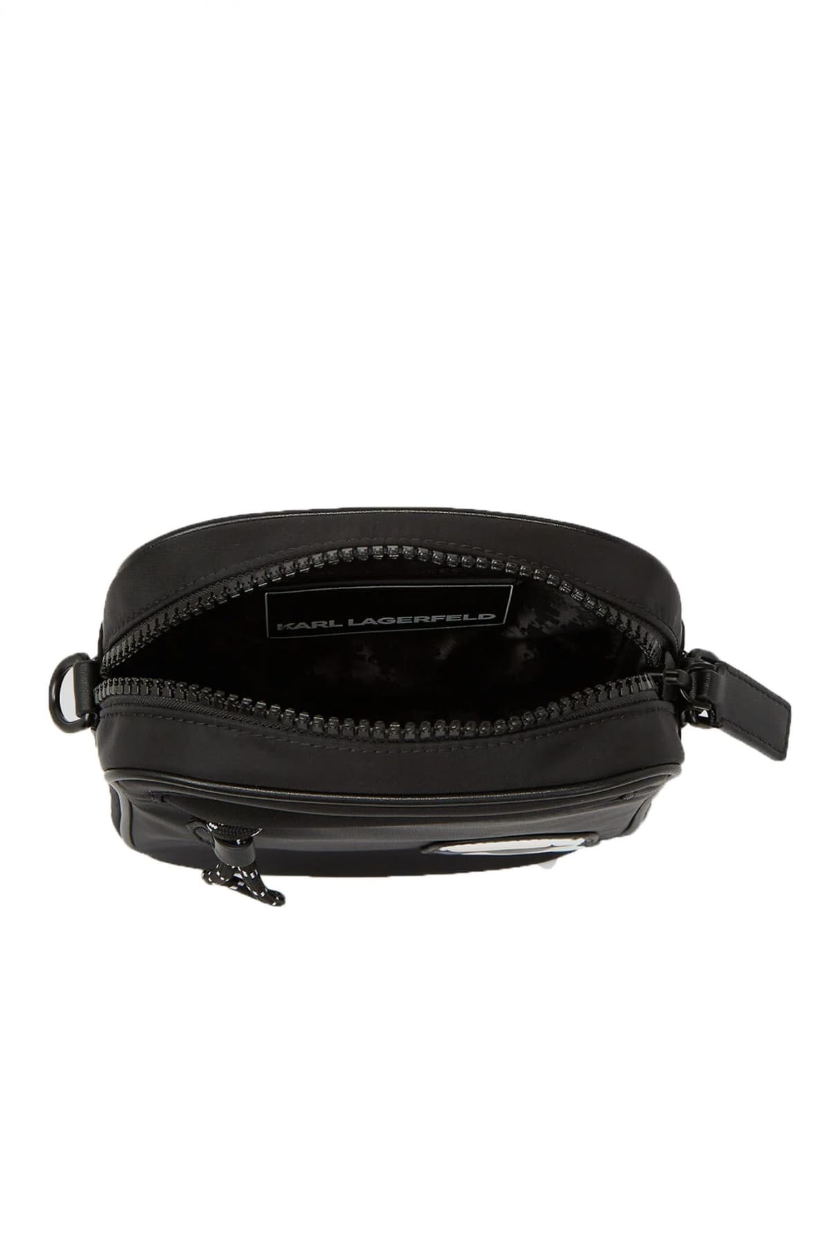 KARL LAGERFELD ΤΣΑΝΤΑΚΙ CROSSBODY K/IKONIK 2.0 LOGO ΜΑΥΡΟ